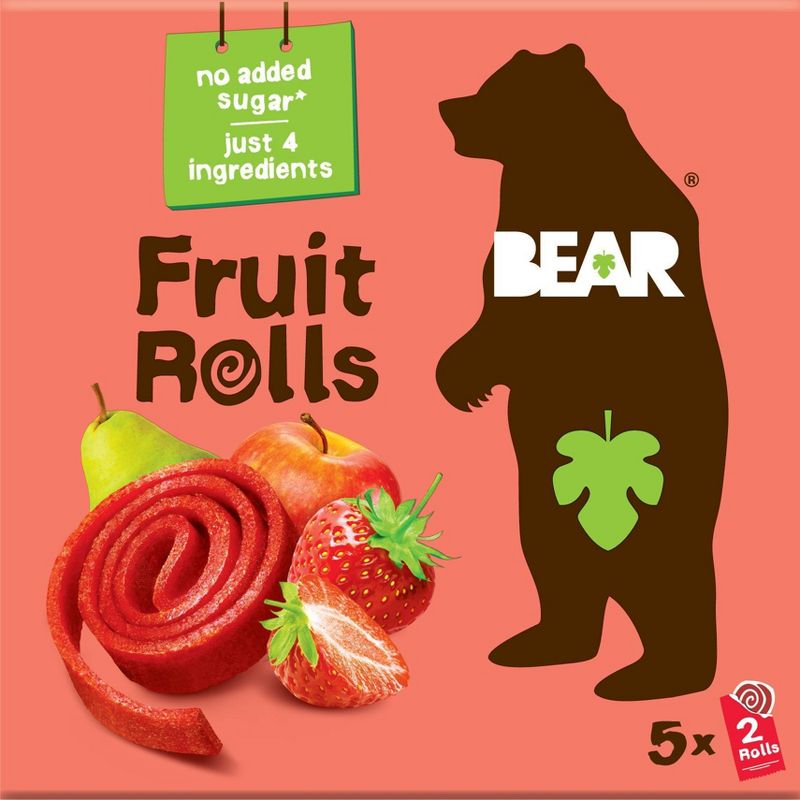 BEAR Strawberry Fruit Rolls - 5ct/3.5oz, 1 of 10