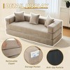 CAVINAS Modern Folding Chenille Futon Sofa Bed with Removable Foam & Pillows,Convertible Floor Sofa Couch for Living Room,Bedroom - 2 of 4