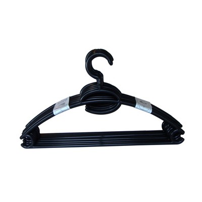 Home Basics Plastic Hanger, (Pack of 10), Black