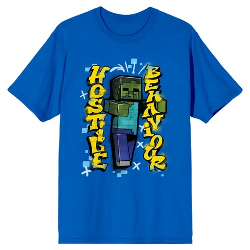 Egnet Godkendelse lunge Minecraft Cursed Zombie Steve Hostile Behavior Men's Royal Blue T-shirt :  Target