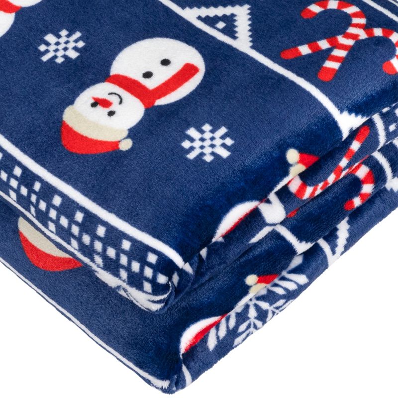 PAVILIA Premium Fleece Throw Blanket for Sofa Couch, Soft Flannel Plaid Stripe Decorative Print Blanket, 3 of 10