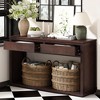 NicBex Rustic Wooden Console Table with Storage Drawers & Open Shelf,Elegant Sofa Table for Entryway,Hallway,Living Room - 2 of 4
