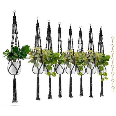 Sorbus 6 Pack Macrame Plant Hanger - for Home Decor, Patio, Garden