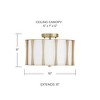 Capital Lighting Bodie 3 - Light Semi-Flush Mount in  Matte Brass - 4 of 4