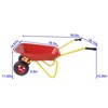VisioGear Sand Toys, Children's Heavy Wheelbarrow Toy for Bench, Children's Double Wheel Wheelbarrow with Tray for Sand, Red, 30.12"*18.11"*15.16" - 3 of 4