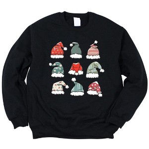 Simply Sage Market Women's Graphic Sweatshirt Santa Hat Chart - 1 of 3
