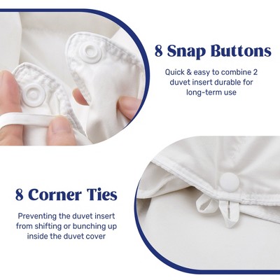 King Size White Goose Down 3-in-1 Comforter with Corner Tabs