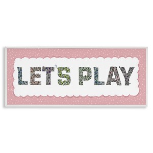 Stupell Industries Let's Play Floral Pattern Framed Giclee Art - 1 of 4