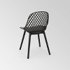 Lily 4pk Resin Modern Dining Chairs - Black - Christopher Knight Home: Weather-Resistant, Polypropylene Frame, Armless Design - 2 of 4