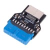 SilverStone Technology  Straight angled USB 3.0 internal (19-pin) header to USB 3.1 / 3.2 Type-C (20-pin) Key A adapter - 2 of 4