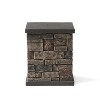 GDFStudio Troy Outdoor Lightweight Concrete Propane Tank Cover, Stone Finish - 2 of 4