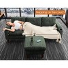 VASIP Convertible Sofa with with Movable Ottoman ,L-Shaped 3-Seater Combination Couch , for Living Room, Office & Small Spaces.Beige - 3 of 4
