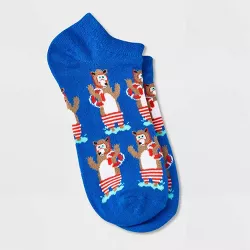 Women's Vacation Bear Low Cut Socks - Xhilaration™ Blue 4-10