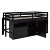 NicBex Twin Size Bunk Bed Loft Bed Pine Bed Frame with Storage Drawers, Cabinets, Shelves, Guardrail and Ladder, No Box Spring Required - 4 of 4