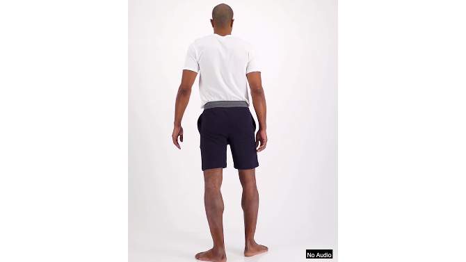 Hanes Premium Men's 9" French Terry Pajama Shorts 2pk, 2 of 8, play video