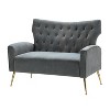 Brion 48" Contemporary Wingback Design Loveseat  | KARAT HOME - 2 of 4