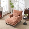 KWPZQEB 50'' Chaise Lounge Indoor, Oversized Chaise Lounge Chair with Lumbar Support & Armrests, Upholstered Plush Sofa Chair for Home Office - 3 of 4