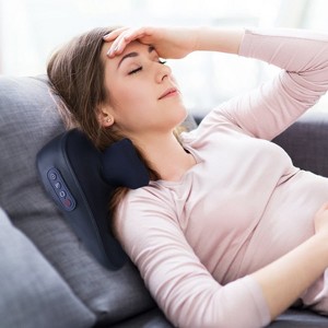 Angel Sar 4D Shiatsu Massager, 6-Node Kneading Neck and Back Massage Pillow with Heat, Cordless Portable Design - 1 of 4