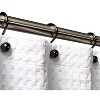 Home Mart Goods 12 Piece Set - Black Heavy Duty Steel Ball Shower Curtain Hooks Rings Rustproof Metal - 2 of 2