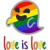 Adult Design By Humans Happy Ghost Love is Love Pride By Tank Top - 2 of 2