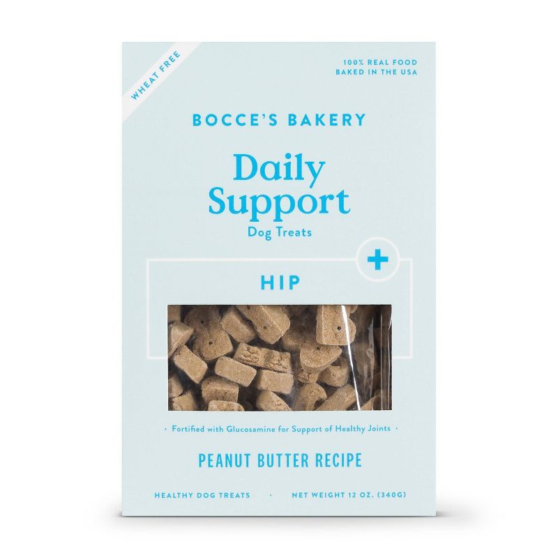 Bocce&#39;s Bakery Hip Aid Functional Peanut Butter Dog Treats - 12oz, 1 of 5
