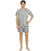 ADR Mens Satin Pajamas, Short V-Neck Pj Set - 3 of 3
