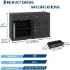 55" Modern Fluted Buffet Cabinet with Acrylic Doors & Drawers, Chic Kitchen Storage Sideboard for Dining & Living Room - 2 of 4