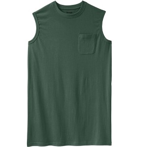 KingSize Men's Big & Tall Shrink-Less Longer-Length Lightweight Muscle Pocket Tee - 1 of 4