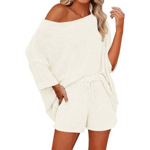 Imily Bela
Women's 2-Piece Set Off-Shoulder Knit Sweater and Shorts Casual Outfit - 1 of 4