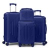 Karl Home 4 Piece Set ABS Trolley Cases Iron Trolley Rod Blue - 3 of 3