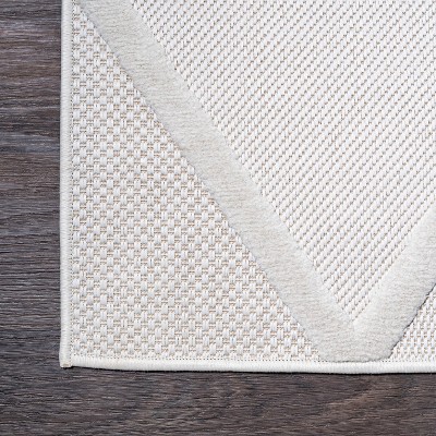 Mediterranean Ivory Trellis 2x8 Indoor/Outdoor Synthetic Rug