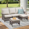 Buenhomino Outdoor Patio All-Weather Wicker Furniture Set - 4 of 4
