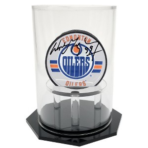 OnDisplay Deluxe UV-Protected Hockey Puck Display Case - Round Black Base - 1 of 4