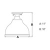 Vaxcel Delano 1 - Light Flush Mount in  Oil Burnished Bronze - 2 of 4