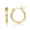 Guili Sterling Silver Gold Plated Hoop Earrings, a Classic and Versatile Piece for Effortless Elegance and Timeless Sophistication - 3 of 3