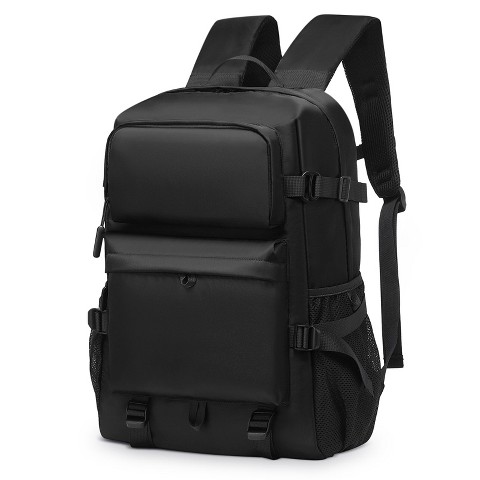 Unique Bargains Men Women Water-Resistant Large Capacity Laptop Backpack Black