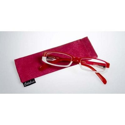 Calabria 736 Designer Reading Glasses in Red +1.50 136mm Frame/136mm Lens Width