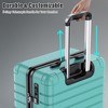 HONGGE 3 Piece Luggage Set Spinner Wheels TSA Lock YKK Zipper Lightweight Durable ABS+PC Hard Shell Carry On Checked Travel Suitcase - 2 of 4