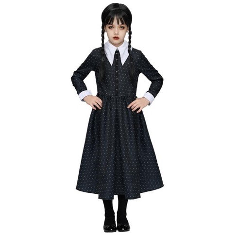 Syncfun Girls Halloween The Addams Family Wednesday Costume, Black ...