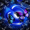 Acoinel 3 Pcs Butterfly and Rose Lightwight Ultra Soft Comforter Set with 2 Pillowcases, Blue - 3 of 4