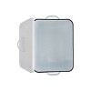 Storied Home Enameled Metal First Aid Box with Lid and Swiss Cross, White and Black - 2 of 4