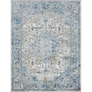 LIVN CO. Traditional Medallion Woven Medium Soft Pile Area Rug - 1 of 4