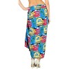 LA LEELA Women's Beach Wrap Bikini Swimwear Cover up Bathing suit Summer Wraps Swimsuit Sarong Skirts for Women One Size Blue, Leaf - 4 of 4