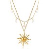 Women's 14K Gold Plated Multi-Layer Sun Pendant Choker, Adjustable Dainty Gift for Her - 4 of 4