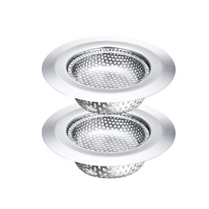 Garnen 2 Pcs Kitchen Sink Drain Strainer, Mesh Sink Strainer Basket, Camper Sink Food Catcher for Food Prep, Utility & Shower Drain Hair Catcher, 2.8" - 1 of 4