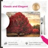 Pimpernel Crimson Trees Placemats - Set of 4 Rectangular Cork Backed Table Mats with Autumn Forest Design - Heat & Stain Resistant Dining Placemats - 3 of 4