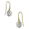 Guili 8ctw 14k Gold Plated Artistic Wire Drop Earrings with Round Lab-Created Moissanite Solitaire - Elegant and Modern Design - 2 of 3
