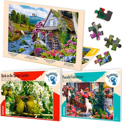 QUOKKA 63 - 100 Pieces Dementia Jigsaw Puzzles for Elderly - Activities Games for Seniors