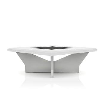 Manke Square Contemporary Modern Coffee Table White - miBasics