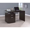 Gulches Contemporary Sleek Office Computer Desk ¨C 2-Drawer (Storage + File), Reversible Set-Up, Silver Metal Details for Home/Commercial Office - 2 of 4